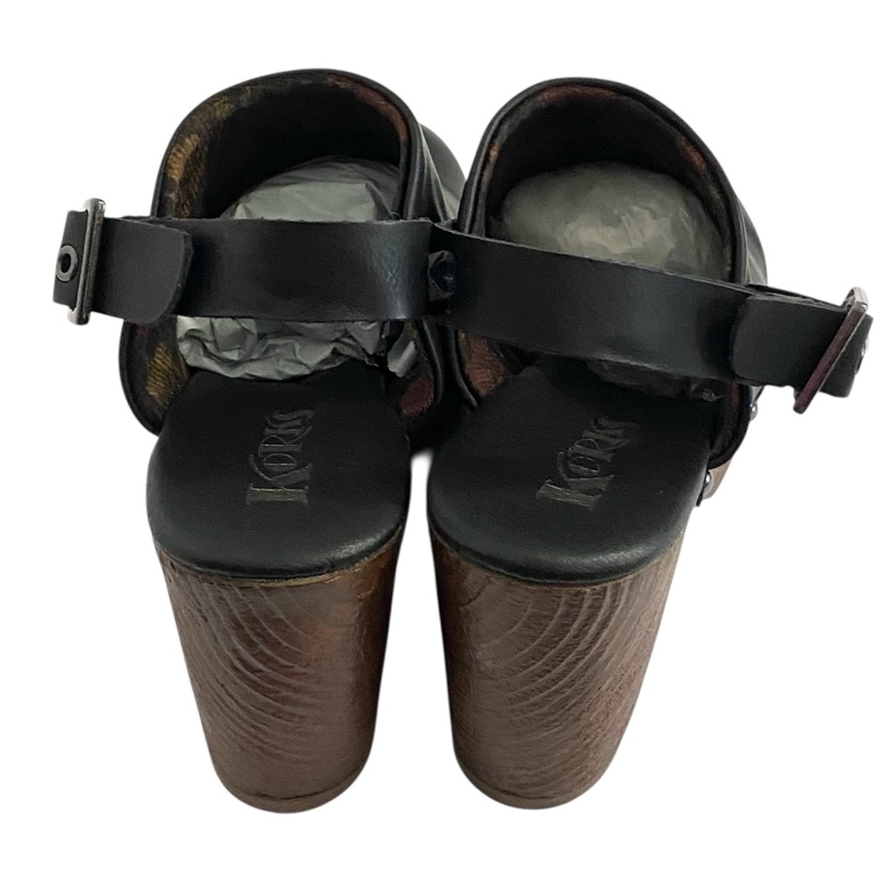 Kork-Ease Korks New Slingback Heel Clogs Black Studded Size 9 Vegan Leather - Picture 10 of 14